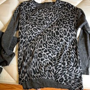 Long sleeve knit blend shirt
